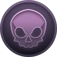 Totenkopf (violetter/schwarzer Sektor)